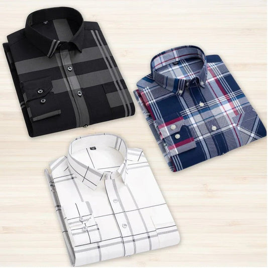 Pack of 3 Check Shirts - POLYFY